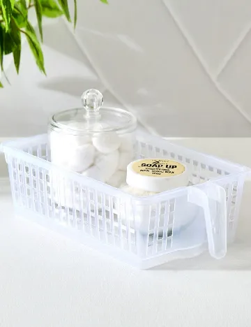 Organizator multifunctional cu maner Zd Trading, transparent Alb