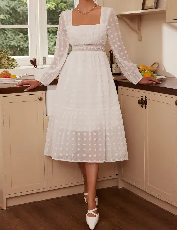 Rochie medie SHEIN, alb Alb