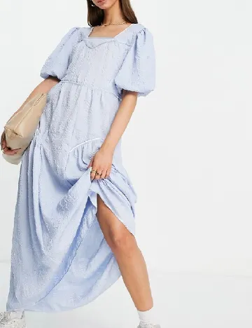 Rochie lunga Vila, albastru Albastru