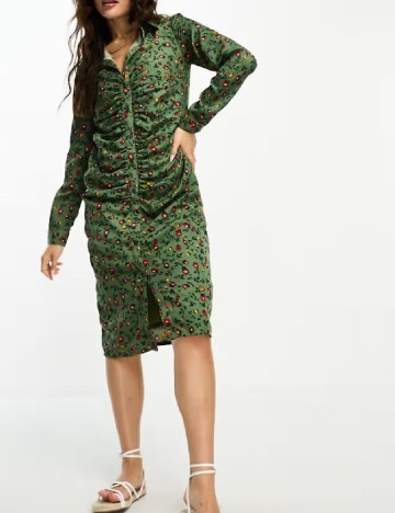 Rochie medie City Goddess, verde