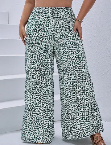 Pantaloni SHEIN CURVE, verde Verde