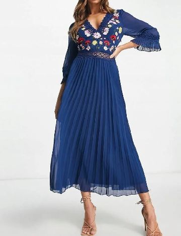 Rochie medie ASOS, albastru