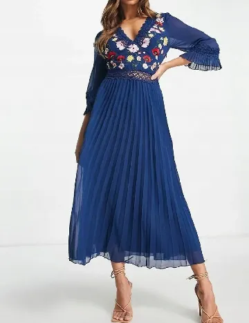 Rochie medie ASOS, albastru Albastru