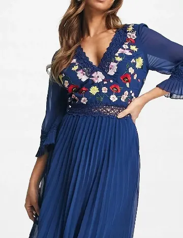 Rochie medie ASOS, albastru Albastru