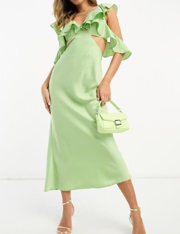 Rochie medie ASOS, verde