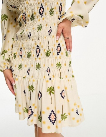 Rochie scurta Never Fully Dressed, crem