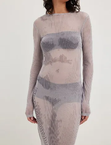 Rochie medie NA-KD, gri Gri