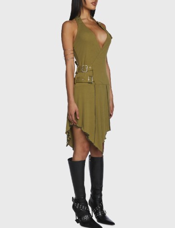 Rochie scurta The Ragged Priest, verde