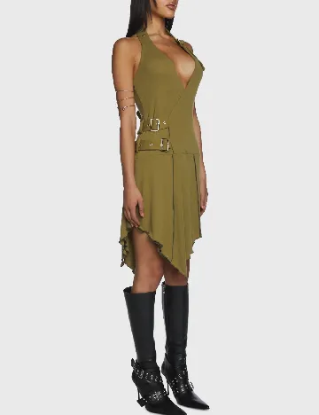 Rochie scurta The Ragged Priest, verde Verde