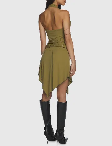 Rochie scurta The Ragged Priest, verde Verde