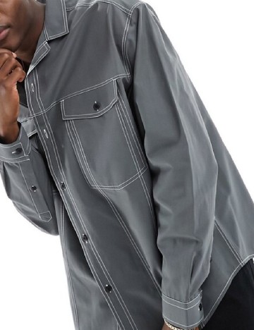Camasa Oversize ASOS, gri