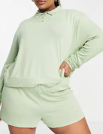 Pijama ASOS Curve, verde Verde