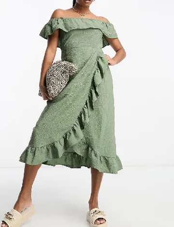 Rochie medie River Island, verde Verde