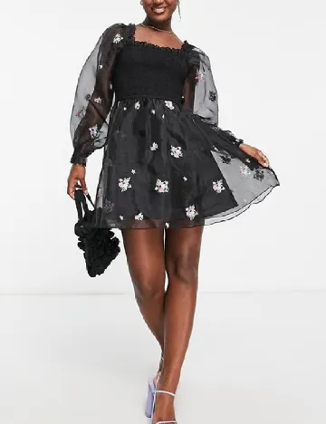 Rochie scurta Miss Selfridge, negru Negru