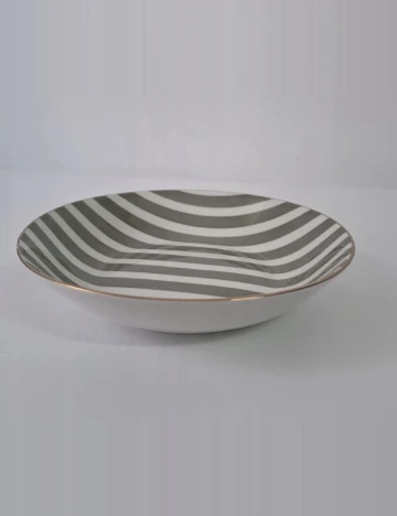 Set farfurii 6 bucati KAPIMEX, gri/alb Gri