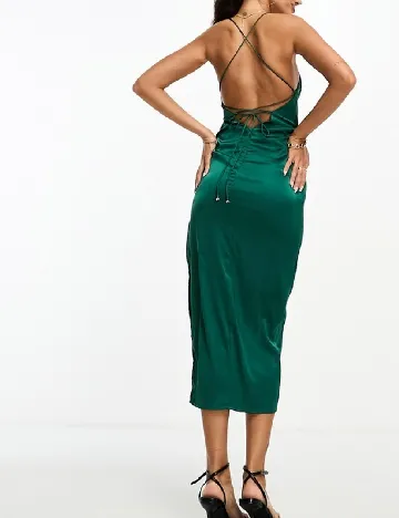 Rochie medie Parallel Lines, verde Verde
