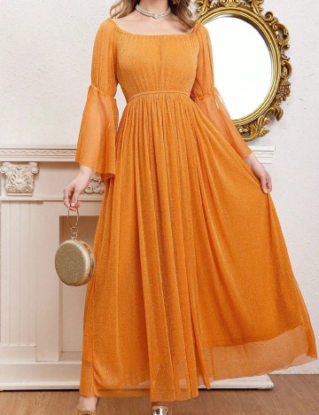 Rochie lunga SHEIN, portocaliu