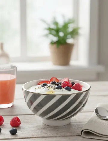 Bol 300 ml KAPIMEX, negru/alb Negru