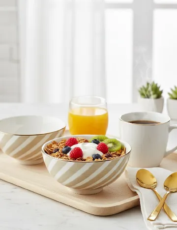 Bol 300 ml KAPIMEX, bej/alb Crem