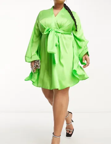 Rochie scurta River Island Plus Size, verde Verde