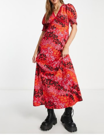 Rochie lunga Influence, rosu