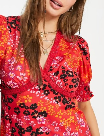 Rochie lunga Influence, rosu