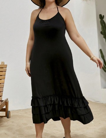 Rochie de plaja SHEIN CURVE, negru