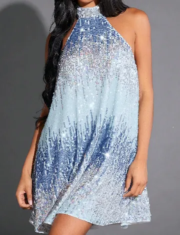 Rochie scurta SHEIN, albastru Albastru