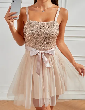 Rochie scurta SHEIN, crem Crem