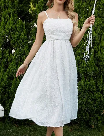 Rochie medie SHEIN, alb Alb