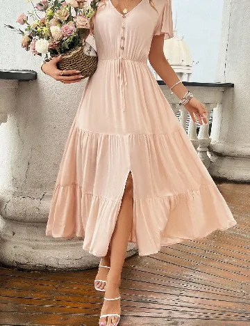 Rochie lunga SHEIN, piersica Portocaliu