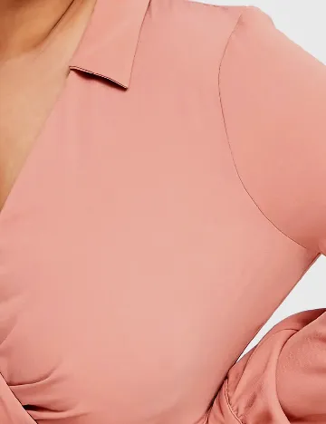 Rochie medie ASOS Curve, roz pudra inchis Roz