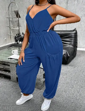 Salopeta SHEIN CURVE, albastru Albastru