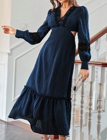 Rochie lunga Anewsta, albastru