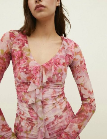 Rochie scurta Stradivarius, roz