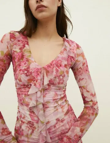 Rochie scurta Stradivarius, roz Roz