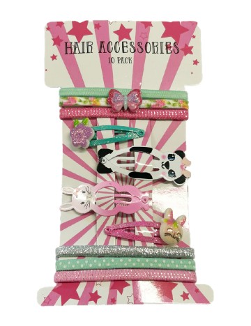 Set clame de par 10 bucati Little Concepts, mix culori