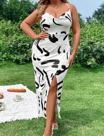 Rochie lunga SHEIN CURVE, alb Alb