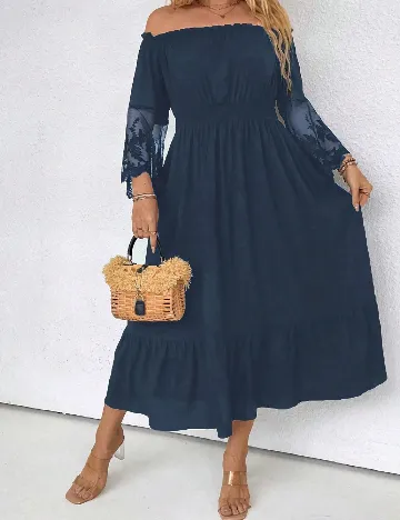 Rochie lunga SHEIN CURVE, bleumarin Albastru