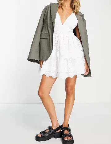 Rochie scurta Top Shop, alb Alb