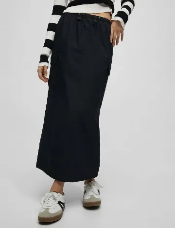 Fusta Pull&Bear, negru Negru