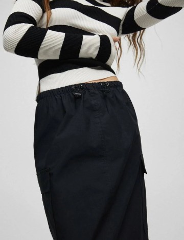 Fusta Pull&Bear, negru