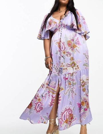Rochie lunga ASOS Curve, mov