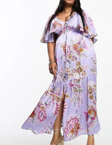 Rochie lunga ASOS Curve, mov Mov