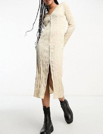 Rochie lunga Monki, crem