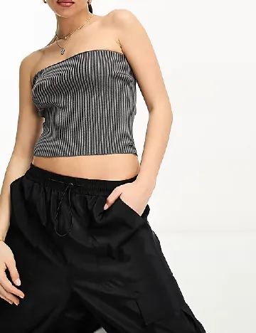 Top Pull&Bear, gri Gri