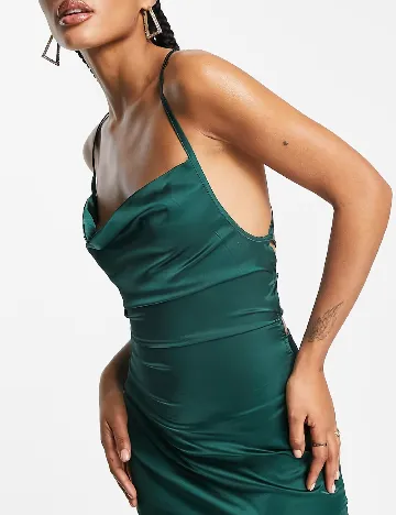 Rochie medie NAANAA, verde Verde