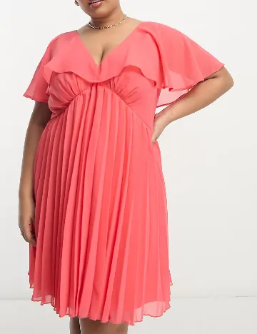 Rochie scurta ASOS Curve, roz Roz
