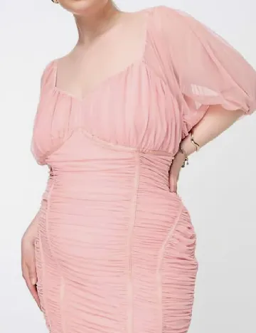 Rochie scurta Simply Be Plus Size, roz Roz
