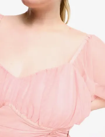 Rochie scurta Simply Be Plus Size, roz Roz